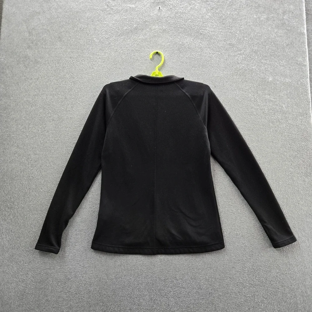 The North Face Women Jacket S Black Fleece‎ Activewear Zipper Long Sleeve Logo
